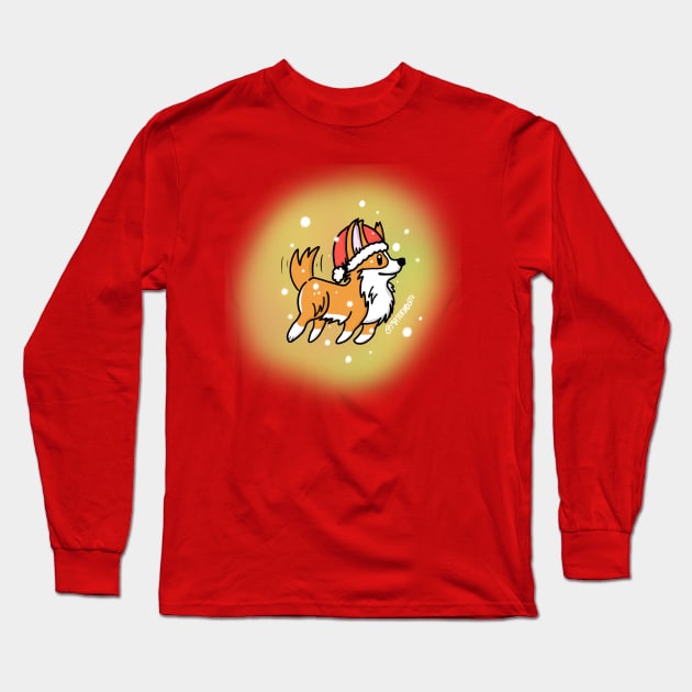 Corgi Christmas Long Sleeve T-Shirt by Materiaboitv